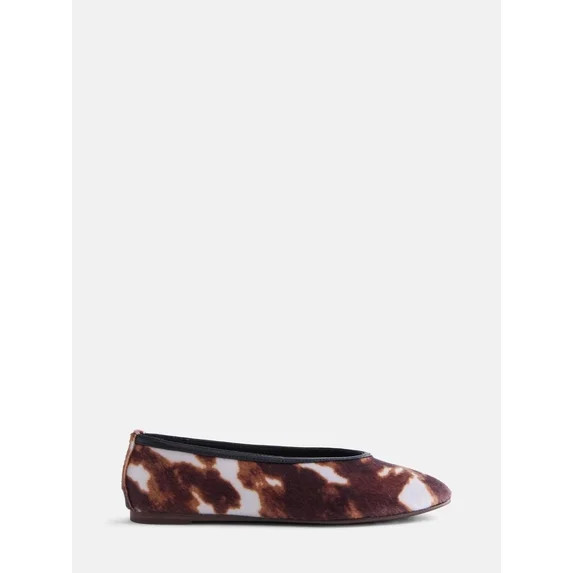 Madden NYC Women's Cow Print Ballet Flats | Walmart (US)
