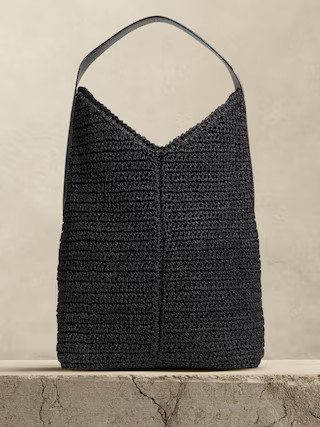 Slouchy Vida Straw Bag | Banana Republic (US)