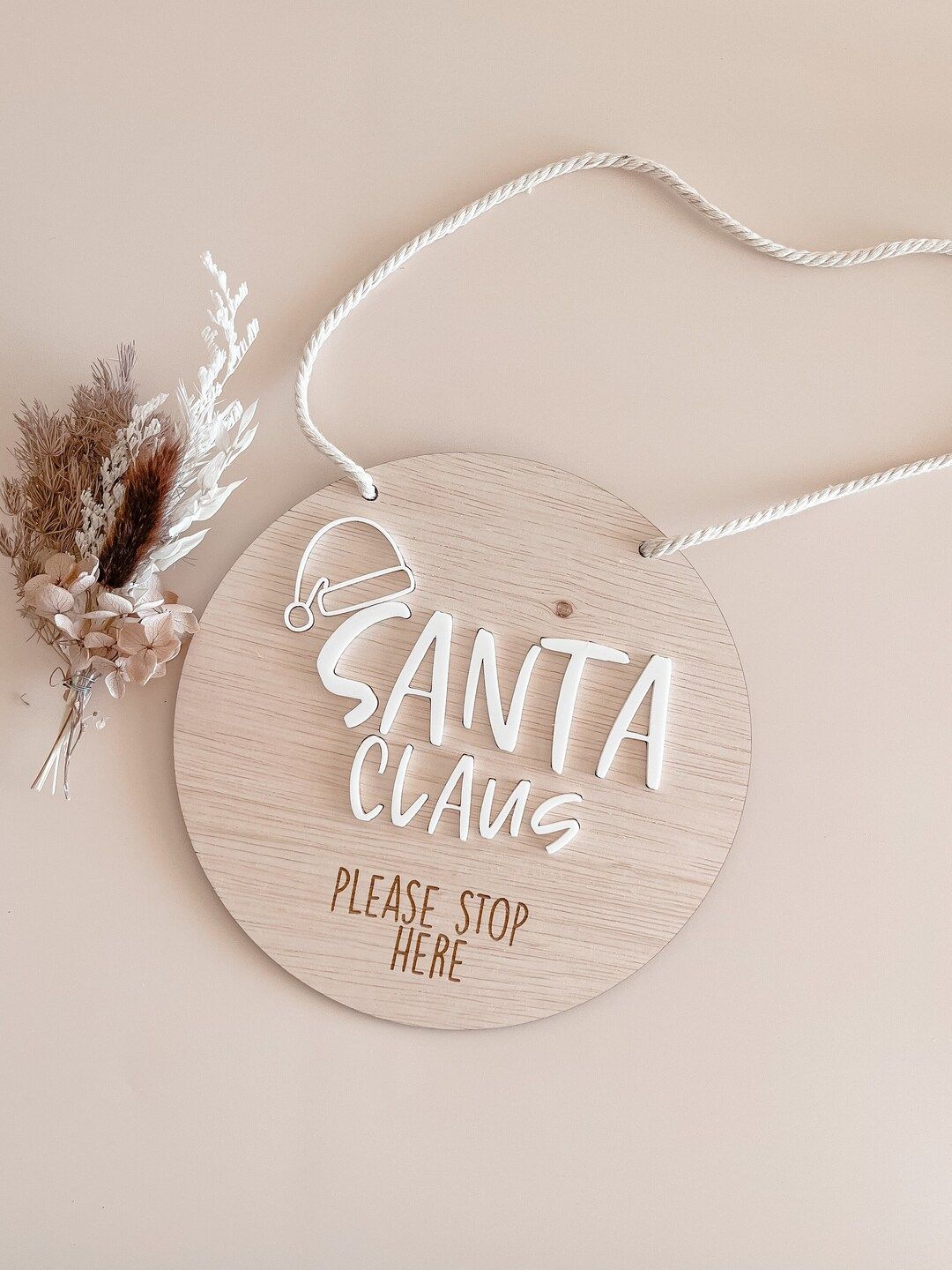 Santa Claus, Please Stop Here | Santa Stop Here | Christmas Door Plaque | Christmas Decor | Santa... | Etsy (US)