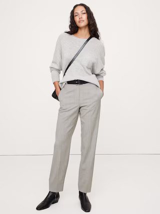 High-Rise Slim Italian Wool Ankle Pant | Banana Republic (US)