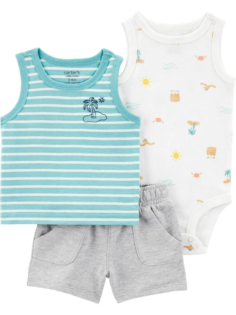Carter's Child of Mine Baby Boy Outfit Set, 3-Piece, Sizes 0/3-24 Months | Walmart (US)