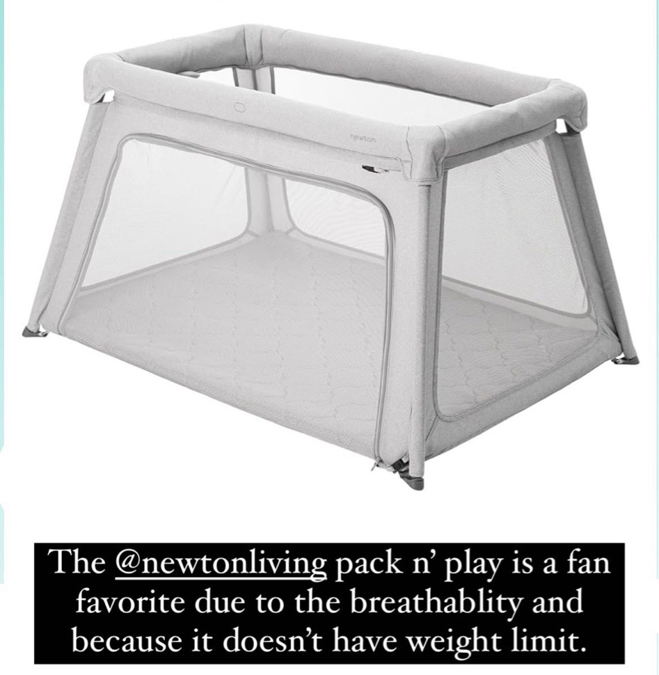 Newton Pros
Wovenaire® breathe-thru mattress
Light weight (17lbs) 
Largest sleep/play space 51” x 34.5”
Zip off and wash design
No weight limit
Easy access side zipper
GreenGuard™ Gold Certification

Cons 
Larger storage
Frustrating disassembly


#LTKtravel #LTKbaby #LTKbump