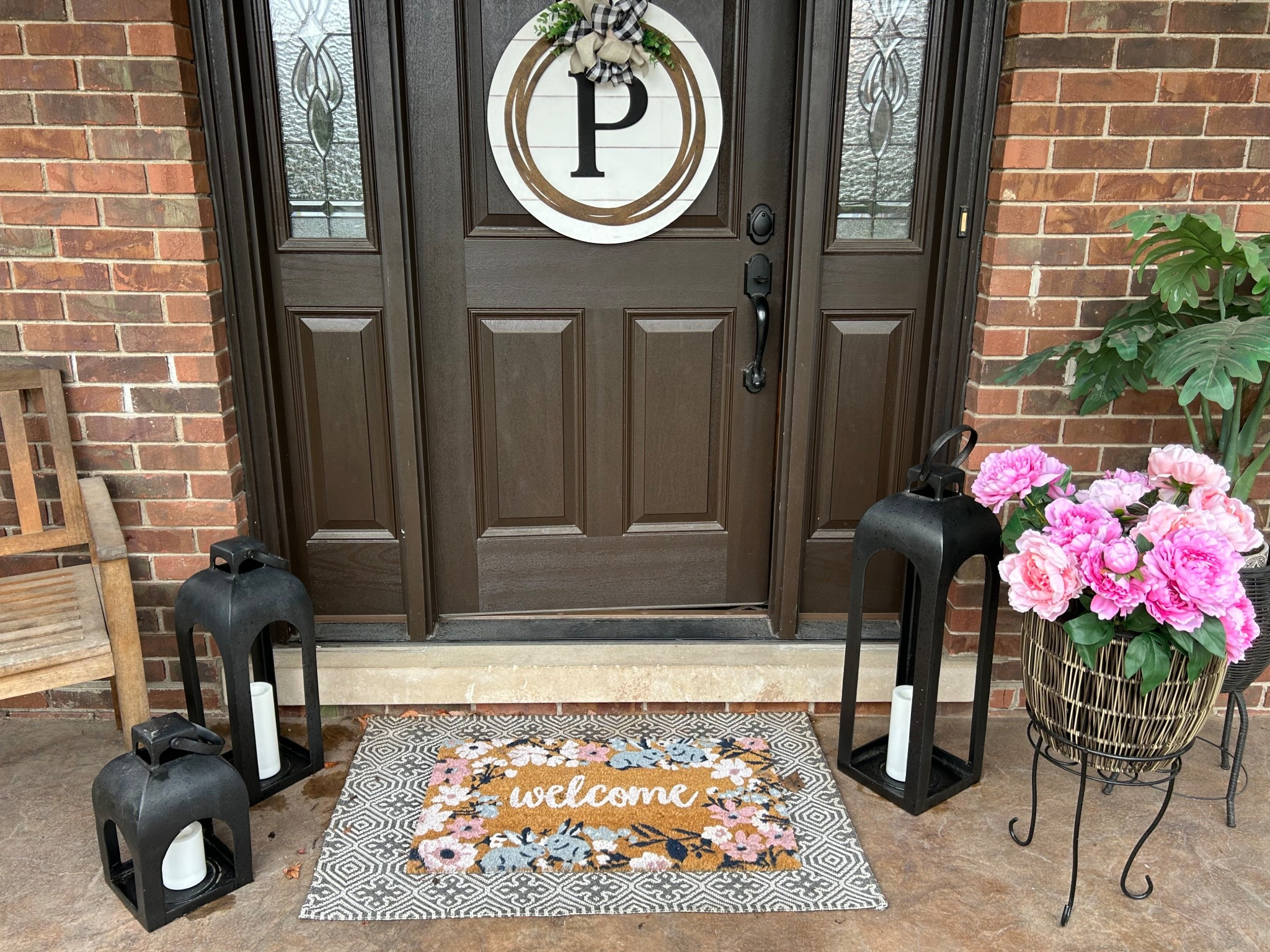 Got my porch cleaned up a little bit for Spring. These lanterns from Target have lasted several years. I just did a quick wipe down on them, but they were out all winter! Just put fresh batteries in the flameless candles also…they work on a timer, so they come on in the evening.
#porchdecor

#LTKHome #LTKFamily #LTKSeasonal