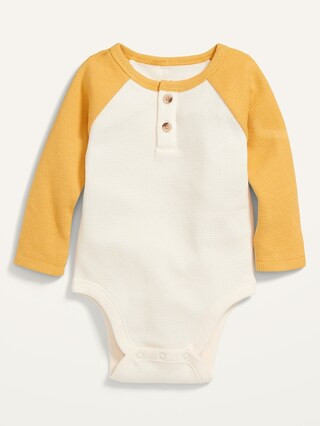 Raglan Thermal Henley Bodysuit for Baby | Old Navy (US)