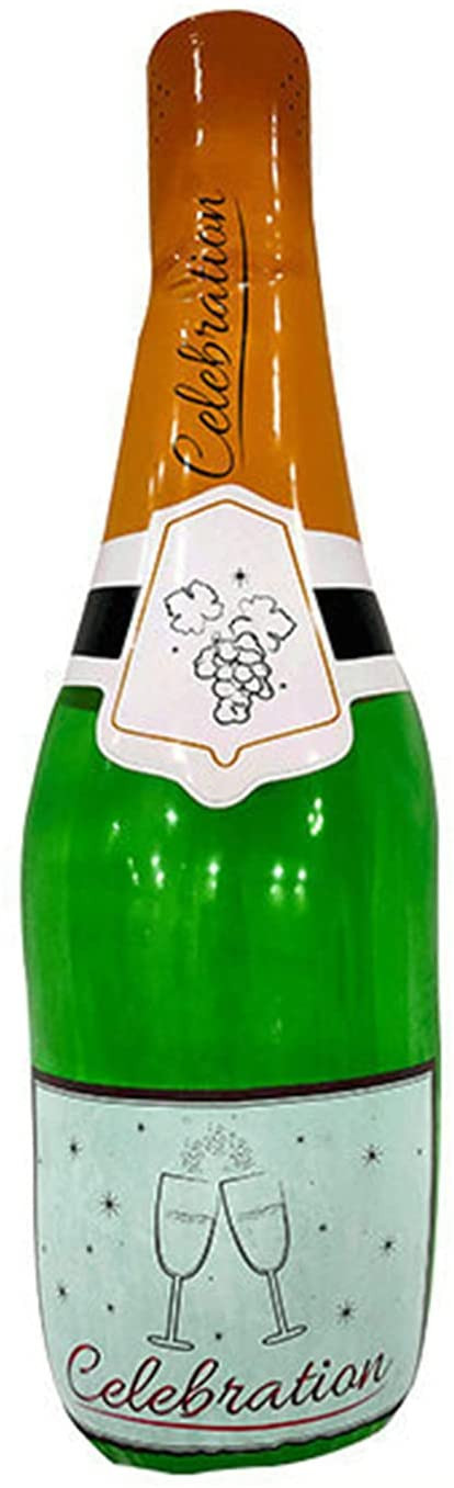 GUGELIVES Inflatable Champagne Bottle 23.6" for Party Decoration Prop or Pool Accessory Bachelore... | Amazon (US)