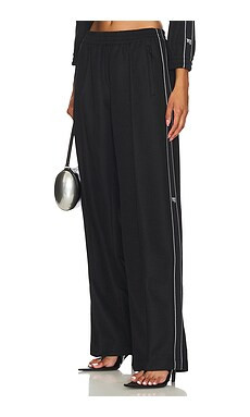 Alexander Wang Track Pant With Logo Webbing Tape in Black from Revolve.com | Revolve Clothing (Global)