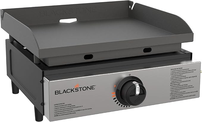 Blackstone 1971 Original 17” Tabletop Griddle with Stainless Steel Front Plate, Powder Coated S... | Amazon (US)