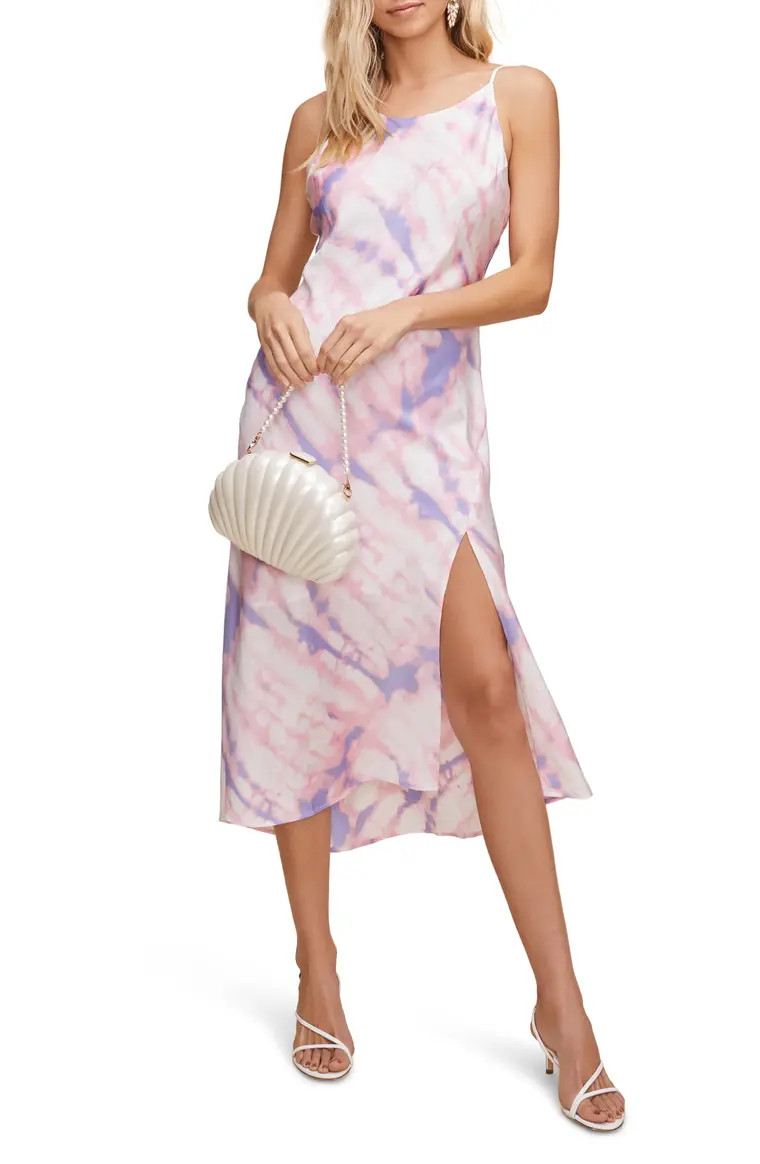 Bias Cut Sleeveless Satin Midi Dress | Nordstrom