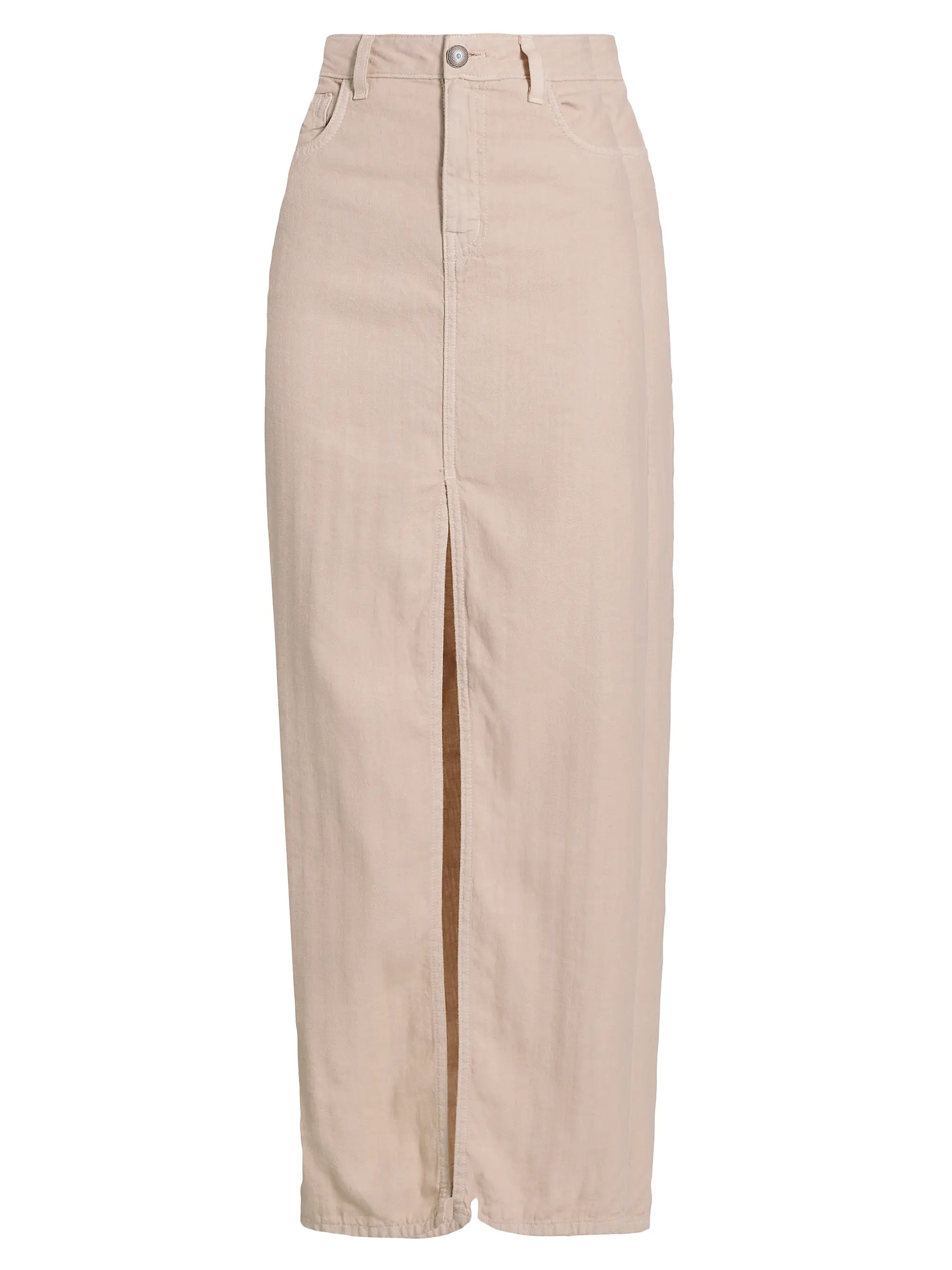 L'AGENCE Carmy Denim Maxi Skirt | Saks Fifth Avenue | Saks Fifth Avenue