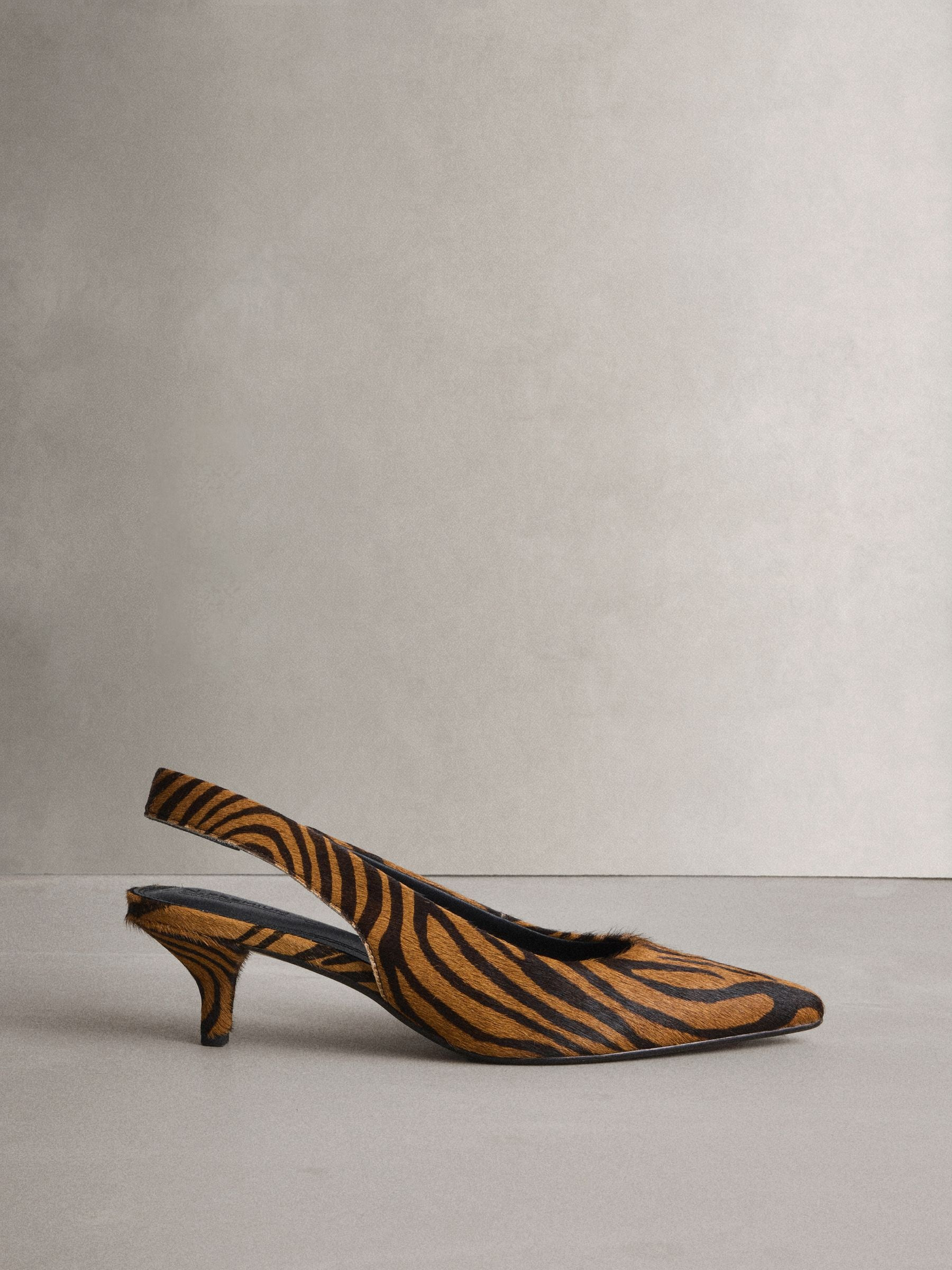Next Tan Brown N. Premium Leather Slingback Heels | Next EU