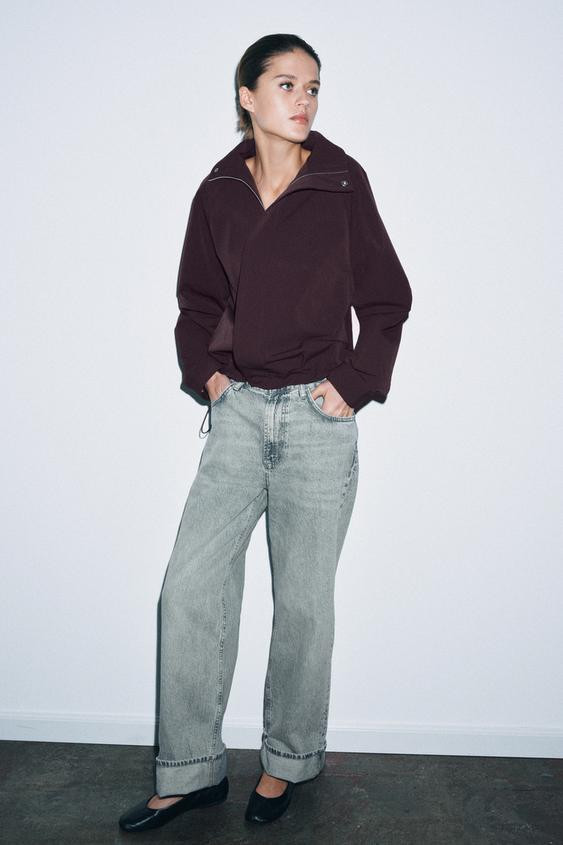 OVERSIZED ZIPPER BOMBER JACKET | Zara US