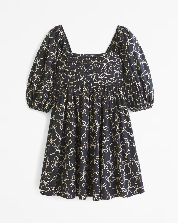 Women's Emerson Poplin Puff Sleeve Mini Dress | Women's Dresses & Jumpsuits | Abercrombie.com | Abercrombie & Fitch (US)