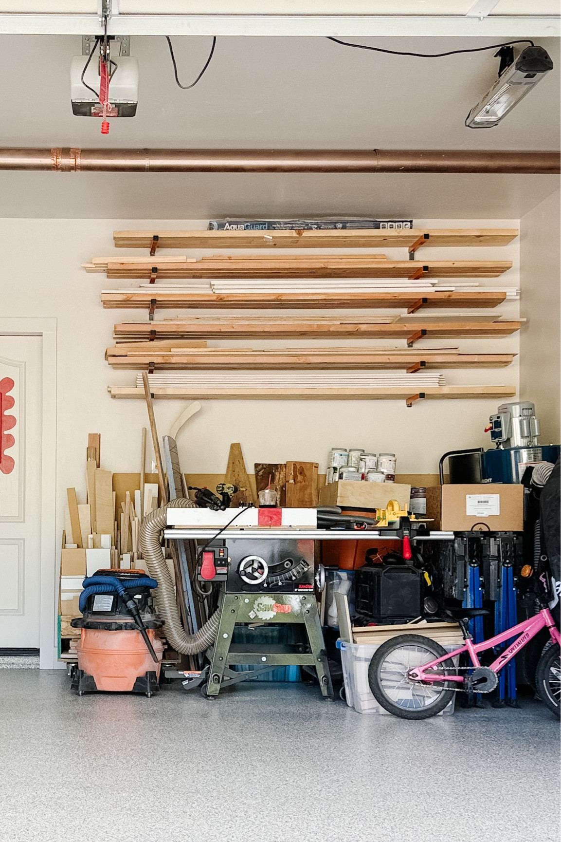 Added these wood storage racks to get our scraps off the ground and I’m so happy to have gained back floor space!

#LTKHome