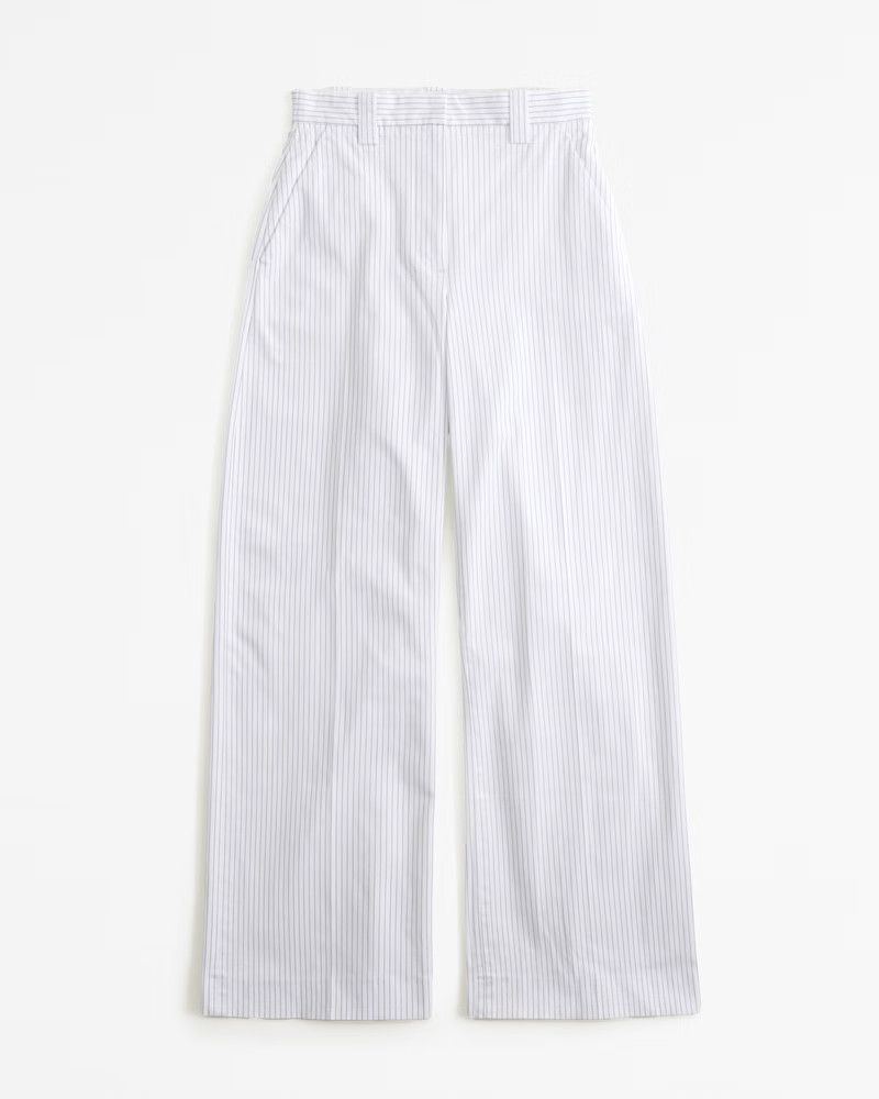 Crisp Cotton Ultra Wide-Leg Pant | Abercrombie & Fitch (UK)