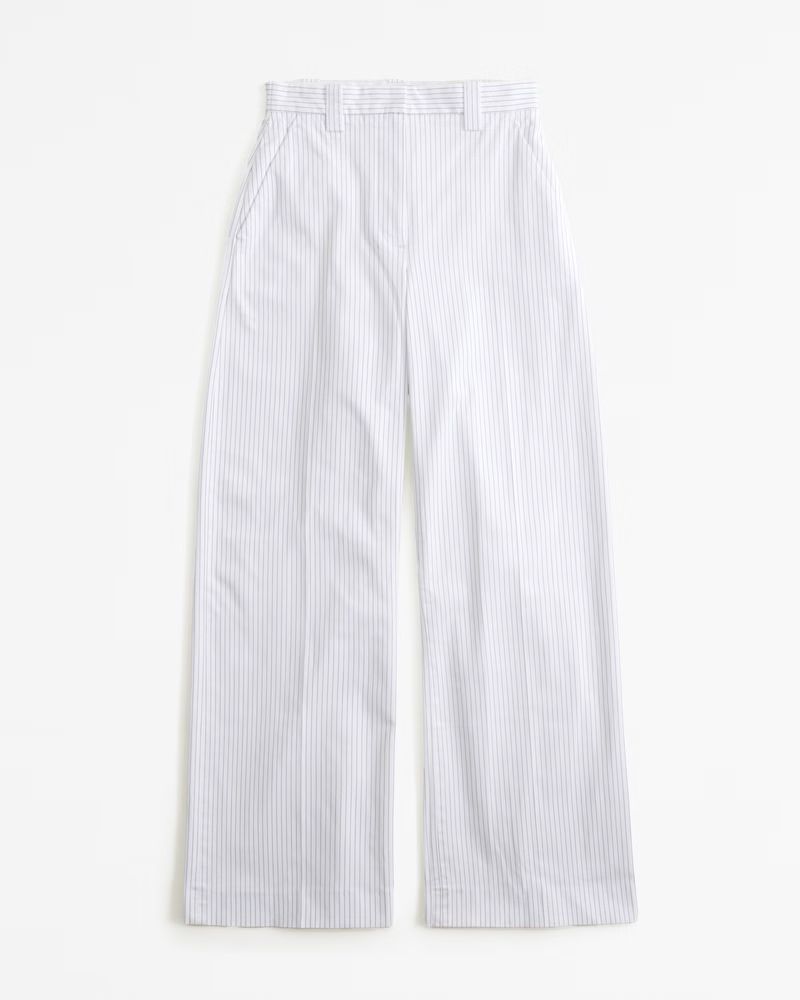 Crisp Cotton Ultra Wide-Leg Pant | Abercrombie & Fitch (UK)