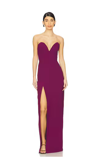 x REVOLVE Cherri Gown in Aubergine | Revolve Clothing (Global)