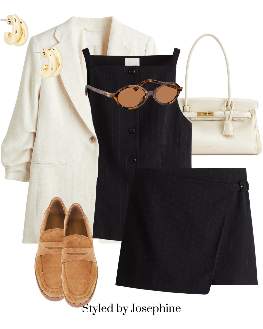 Chic layering with a tailored twist 🤎 A pinstripe mini dress styled with a relaxed blazer makes the perfect transitional work-to-drinks outfit.

Tags: creamblazer pinstripedress brownbag loaferswithsocks fallstyle neutraloutfit chicworkwear

#LTKFindsUnder100 #LTKStyleTip #LTKWorkwear