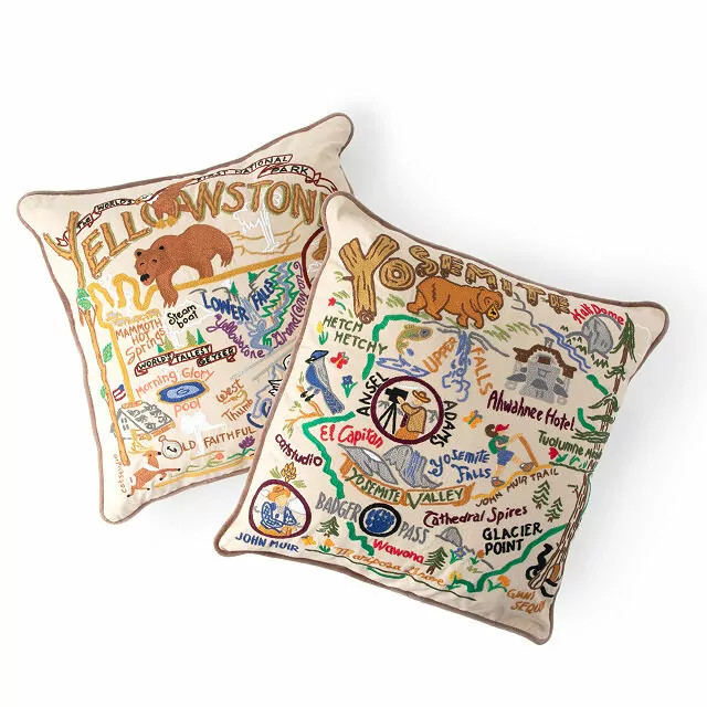 National Parks Hand Embroidered Pillows | UncommonGoods