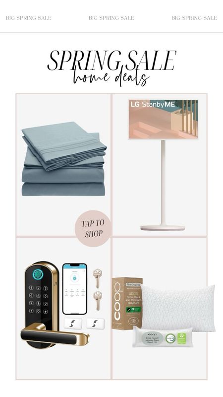 Amazon Big Spring Sale 
Home deals, top rated sheets, LG Standbyme portable monitor, coop pillow, smart lock with handle door lock 

#LTKhome #LTKsalealert