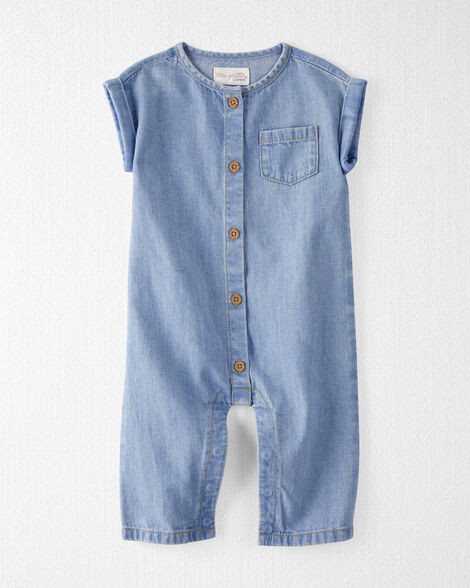 Baby Organic Cotton Chambray Jumpsuit | Carter's Inc