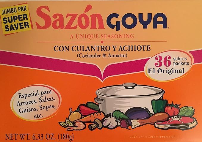 Goya Sazon Con Culantro Y Achiote 6.33oz Super Pack ( 2 pack ) | Amazon (US)