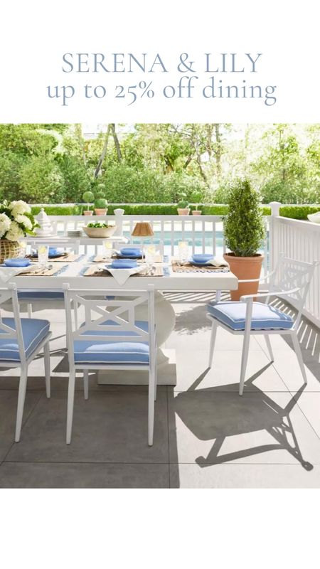 Serena & Lily’s coastal style shines through during their latest dining sale. Don’s miss out!

#coastal #outdoordining #decorinspo 

#LTKsalealert #LTKSeasonal #LTKhome