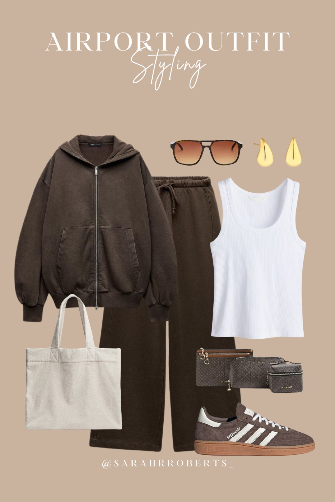 AIRPORT OUTFIT STYLING ✈️

Hoodie size small
Joggers size medium (more for length, so if you are 5ft3 and under go for a small)

Comfy outfit, tracksuit, travel outfit, brown, Zara, style ideas

#LTKtravel #LTKstyletip #LTKuk