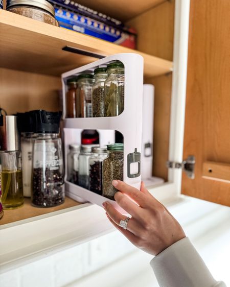 The best little spice rack! I love that it rotates out so you can see everything! 

Cabinet caddy, space saver, spice rack, cabinet organizer, organized home, home hack, getting organized, kitchen organization, kitchen finds, spring cleaning, kitchen cabinet, Amazon sale, sale find, sale, sale alert,  Amazon, Amazon home, Amazon must haves, Amazon finds, amazon favorites, Amazon home decor #amazon #amazonhome

#LTKstyletip #LTKhome #LTKsalealert