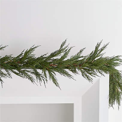 Faux Cypress Garland 72" | Crate & Barrel