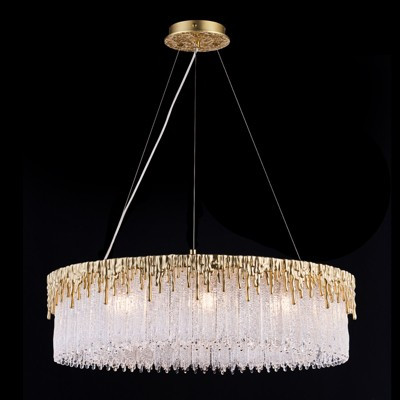 CityFurn 23.6" Modern Luxury Crystal Chandelier Gold Round Pendant Lights for Dining Room | Target