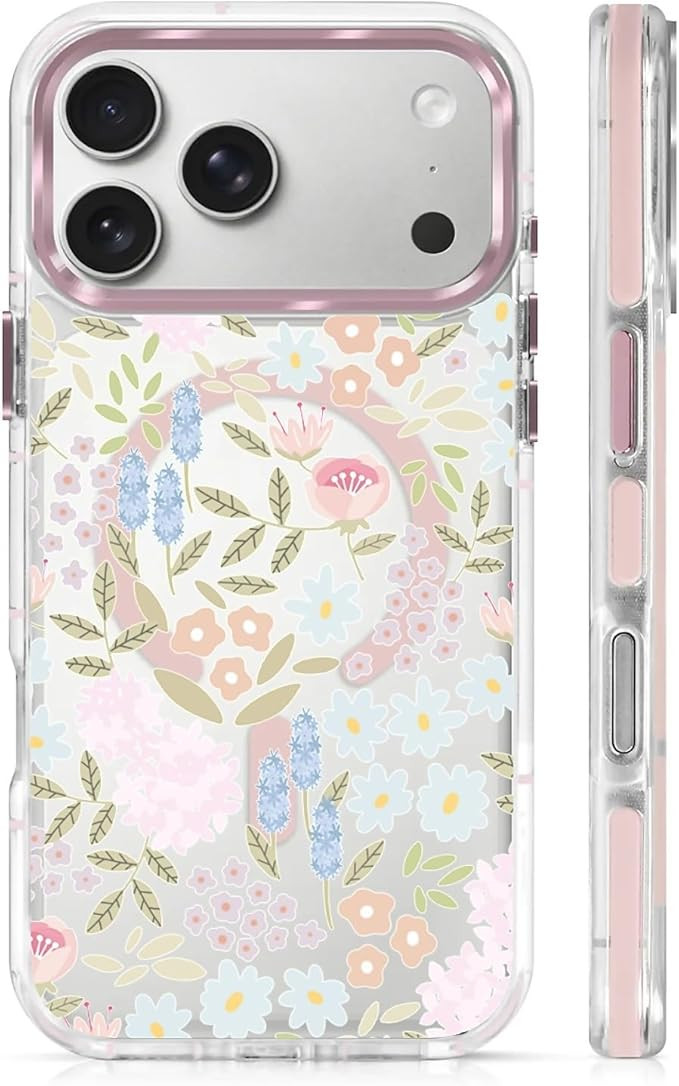 for iPhone 17 Pro Max Case Compatible with Magsafe,Clear Aesthetic Design Cute for Girls Women,An... | Amazon (US)