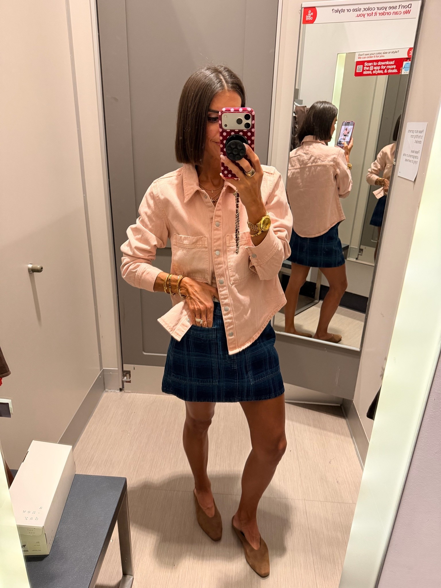 Love this Target skirt! Sized up one. Size small in pink jacket

#LTKSaleAlert #LTKSeasonal #LTKootd
