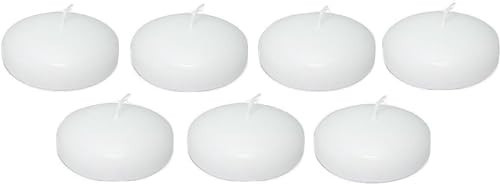D'light Online Large White Floating Candles 3 Inch Wax Discs for Events, Weddings, Spa, Home Decor, Special Occasions, Cylinder Vases, Centerpieces, Pool and Holidays (Large - 3" (Set of 12), White) | Amazon (US)