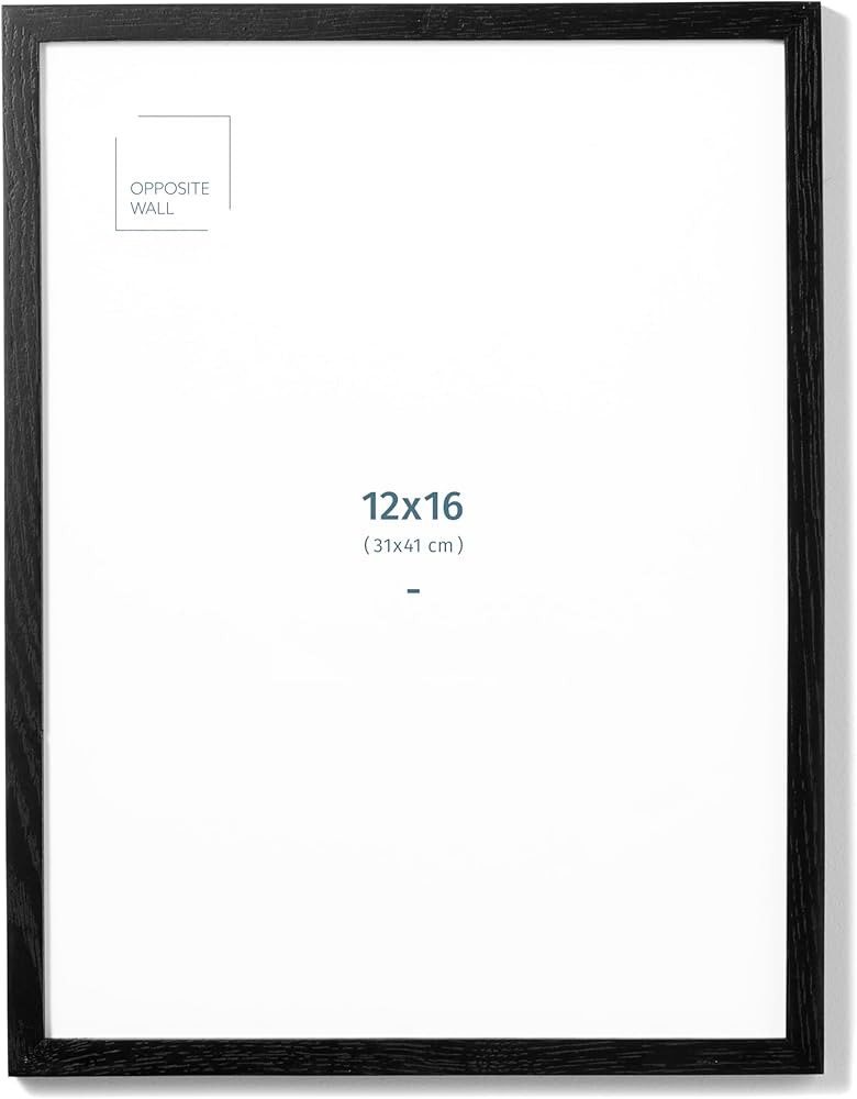 Opposite Wall - 12x16 in - Black Solid Oak Wood Picture Frame - Lightweight, Versatile & Shatterp... | Amazon (CA)