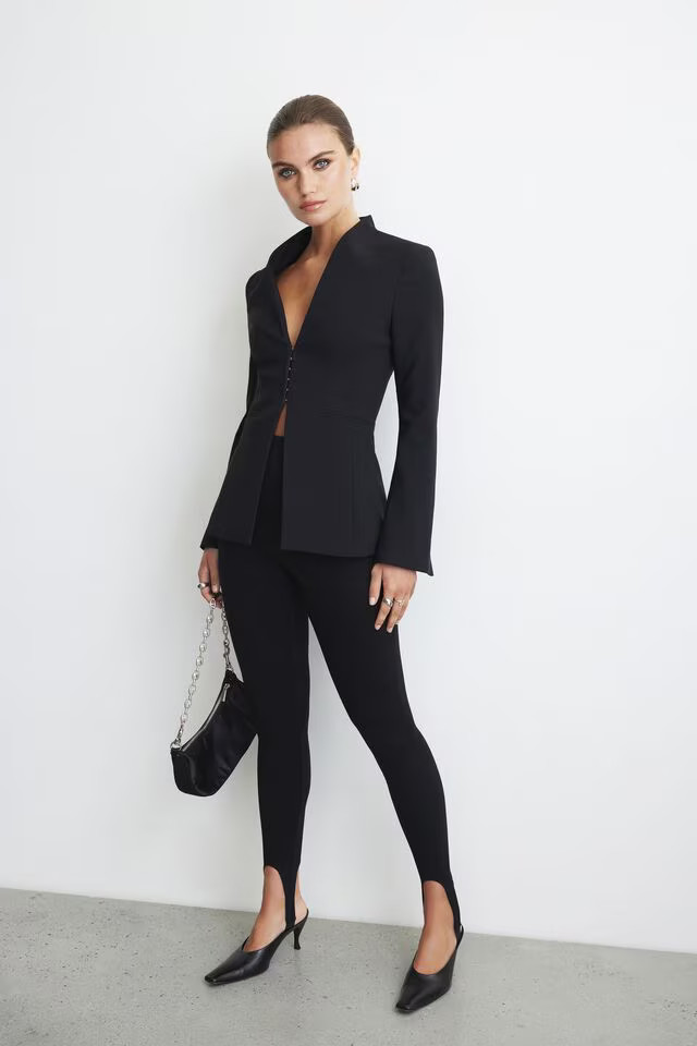 Fitted Hook-Eye Blazer | Dynamite Clothing