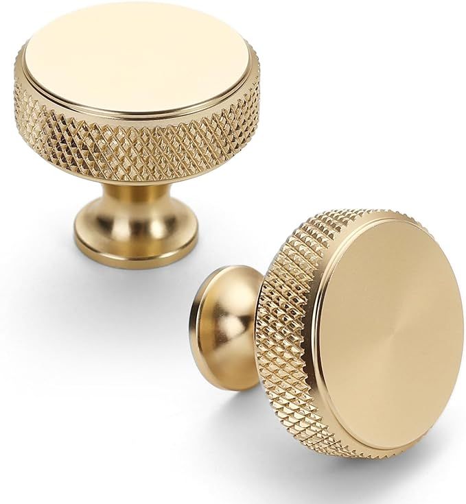 Asidrama10 Pack Gold Kitchen Cabinet Knobs Knurled Dresser Knobs Drawer Knobs Cabinet Hardware Al... | Amazon (US)