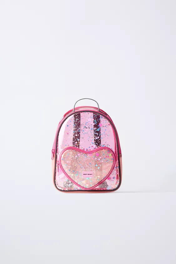 VINYL HEART MINI BACKPACK | Zara US