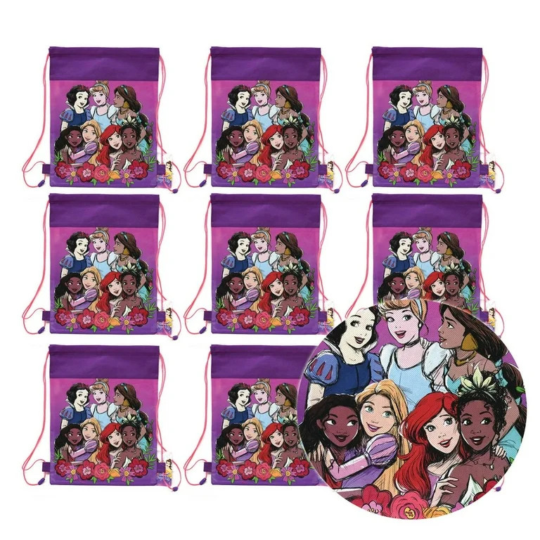 Disney Princess Sling Bag, Eco Friendly Non-Woven, Birthday Party Keepsake, 10 Pack - Walmart.com | Walmart (US)