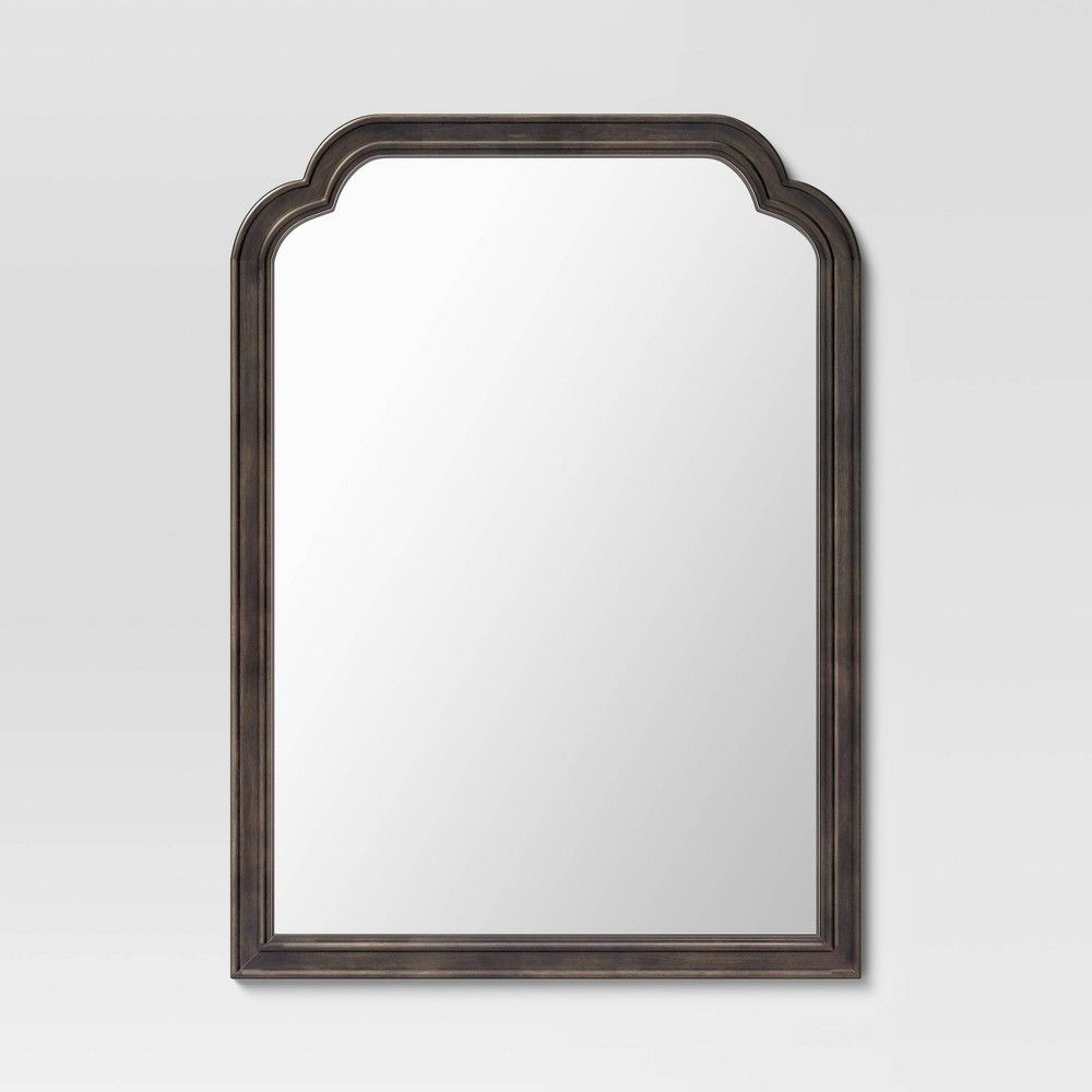 30"" x 42"" French Country Wall Mirror Distressed Black - Threshold | Target