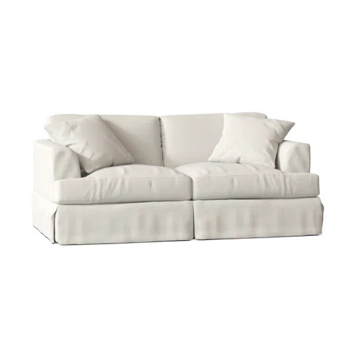 Wayfair Custom Upholstery™ Lucia 93" Recessed Arm Slipcovered Sofa Bed | Wayfair | Wayfair North America