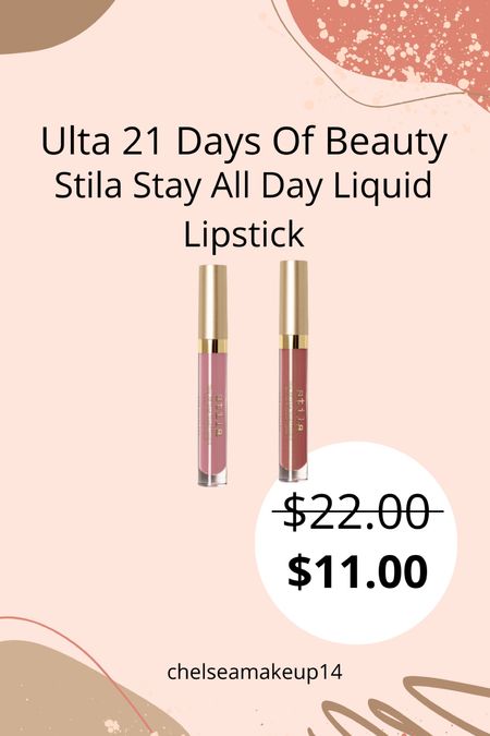 Ulta 21 Days Of Beauty // Stila Stay All Day Liquid Lipstick 

#LTKsalealert #LTKbeauty