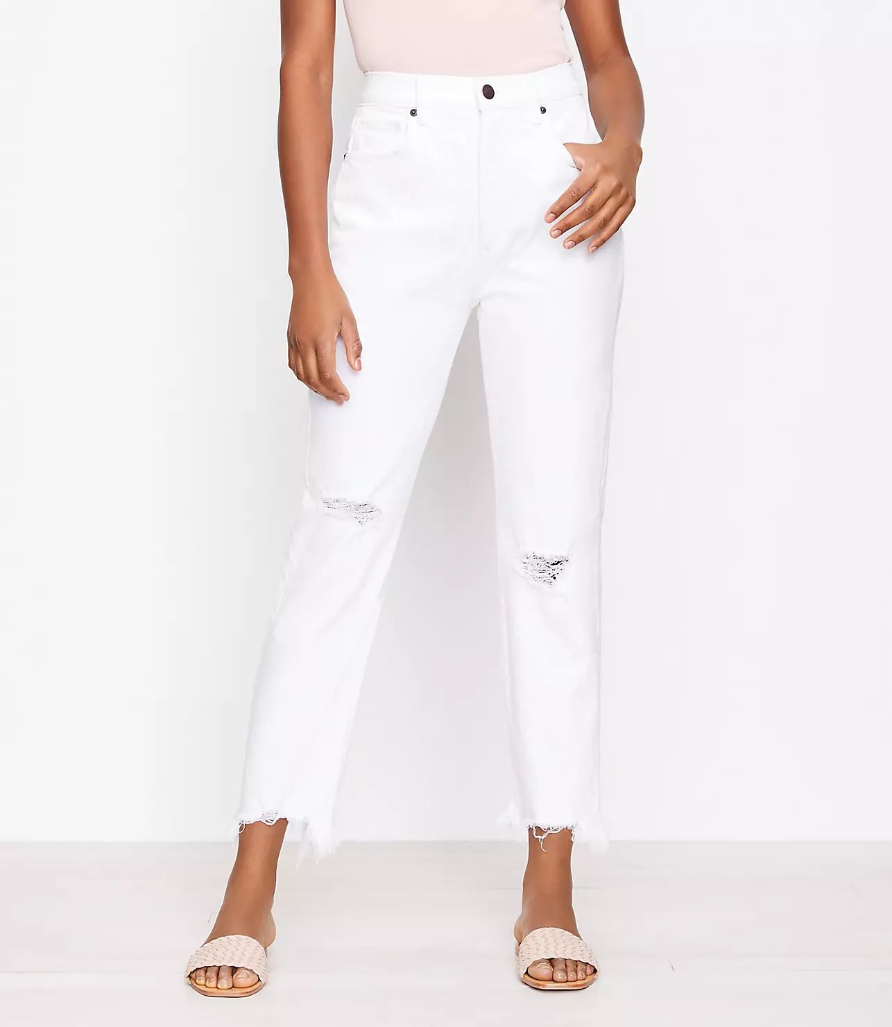 The 90s Straight Jean in White | LOFT