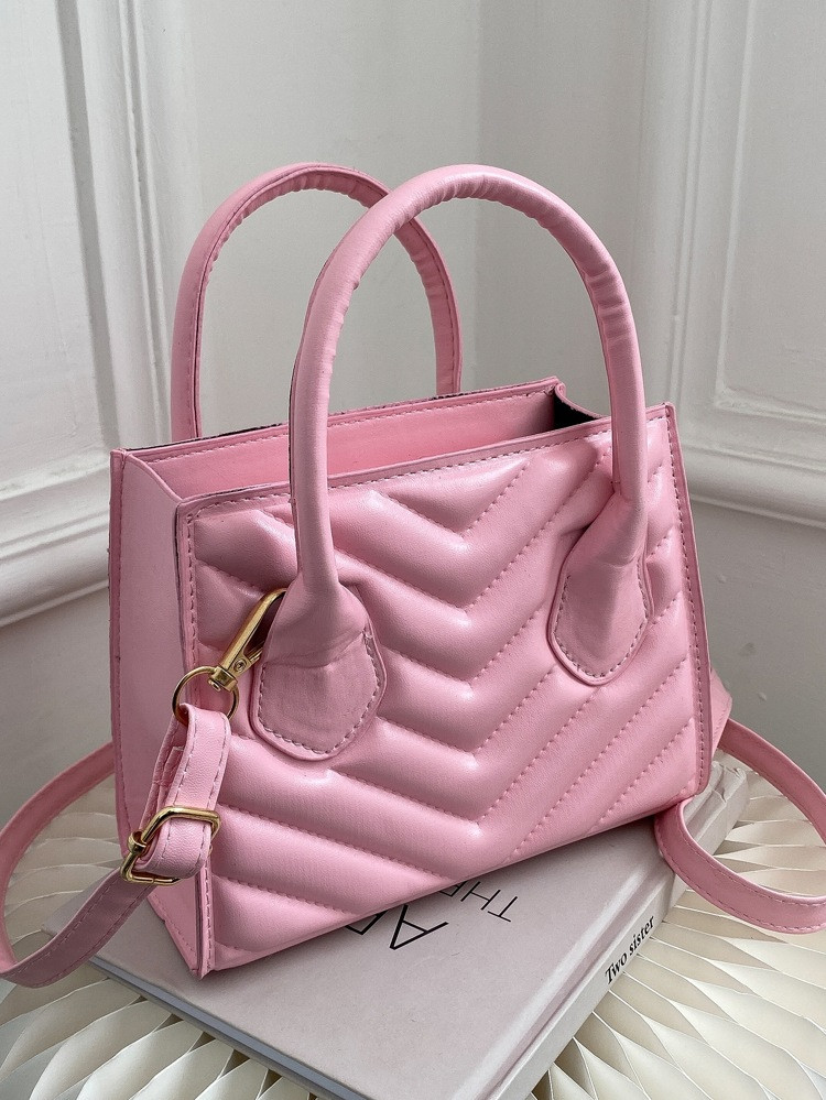 Mini Chevron Quilted Square Bag | SHEIN