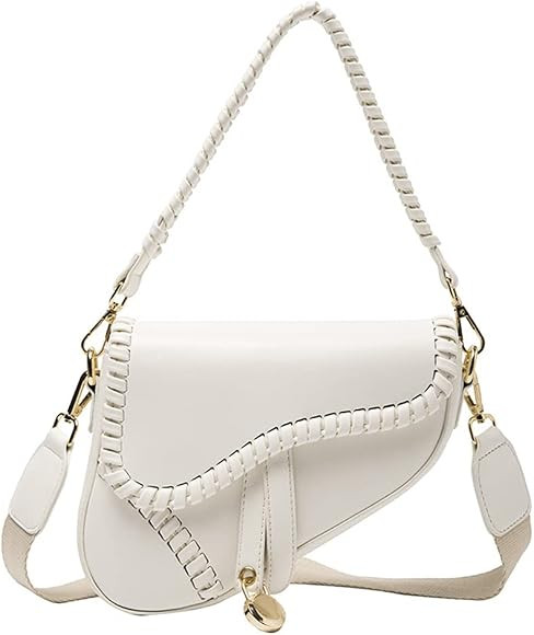 PURFANREE Women Trendy Saddle Shoulder Bag Clutch Purse Underarm Handbag Satchel HandBag Crossbod... | Amazon (US)