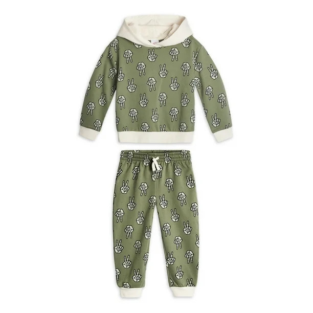 Wonder Nation Toddler Unisex Halloween Fleece Outfit Set, Sizes 2T-5T | Walmart (US)