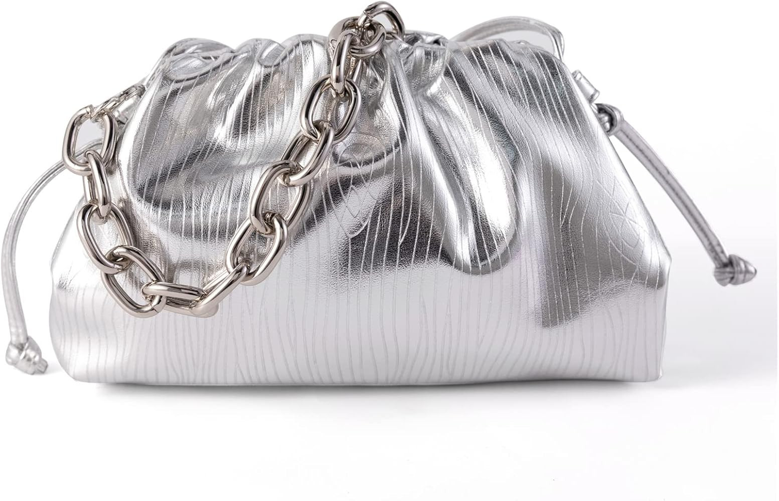 AZWBAG Women Dumpling Crossbody Bag Cloud Evening Bag Sparkly Clutch Purses Chain Shoulder Bag Dr... | Amazon (US)