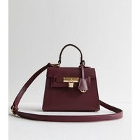 Burgundy Leather-Look Top Handle Crossbody Bag New Look | New Look (UK)
