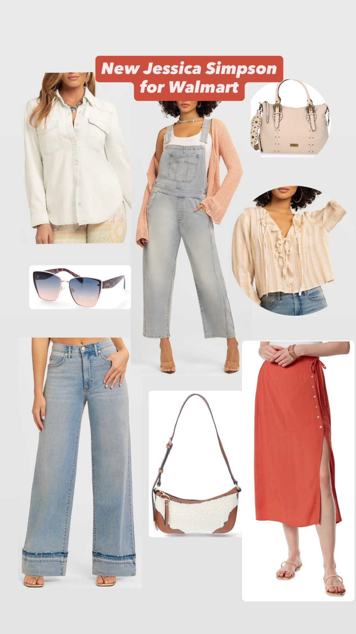 The best of @jessicasimpson roundup at #walmart. #springoutfit #sunglasses #purse #overalls 

#LTKOver40 #LTKspringtrends #LTKspring