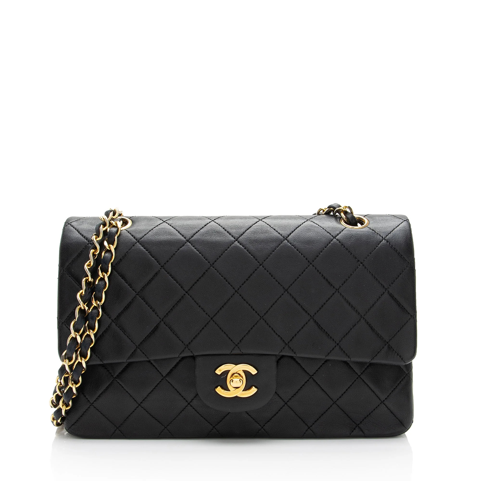 Pre-Owned Chanel Vintage Lambskin Classic Medium Double Flap Bag | Walmart (US)