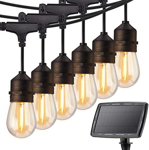 S14 Solar String Lights Outdoor - 34Ft Patio Lights with 15 Shatterproof LED Bulbs, Solar & USB C... | Amazon (CA)